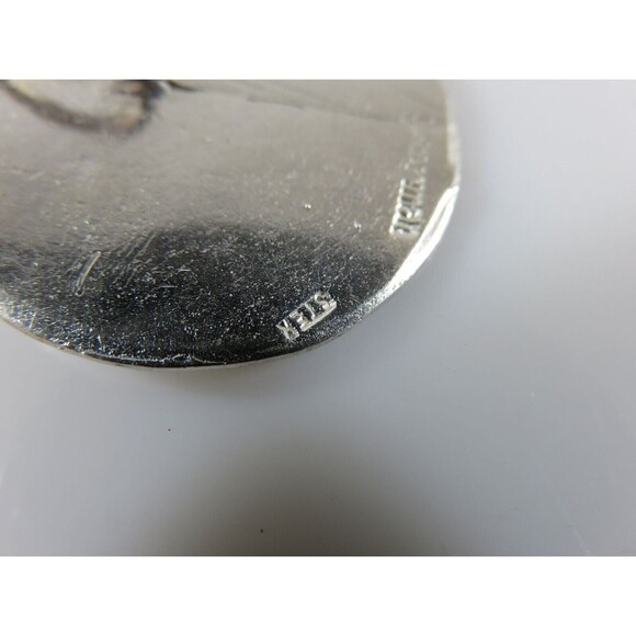 Vintage Sterling Silver Egyptian Eye of Horus Coin Style Pendant Artisan Piece - Picture 8 of 9